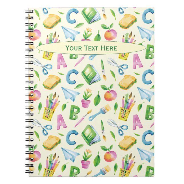 A B C School Watercolor Notebook (Front)