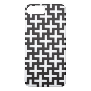 A b&w patterns made with 'plus' sign iPhone 8 plus/7 plus case