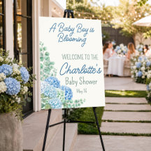 A Baby Boy is Blooming Shower Welcome Sign Poster