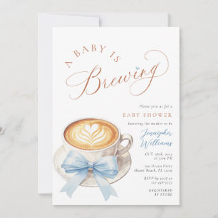A Baby Boy Is Brewing Baby Shower Invitation