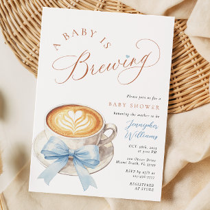 A Baby Boy Is Brewing Baby Shower Invitation