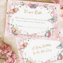 A Baby Butterfly Is On Her Way Diaper Raffle