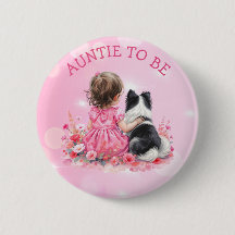 A Baby Girl and her Dog Auntie To Be Baby Shower