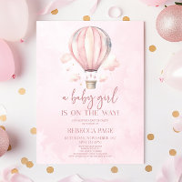 A Baby Girl Pink Hot Air Balloon Baby Shower