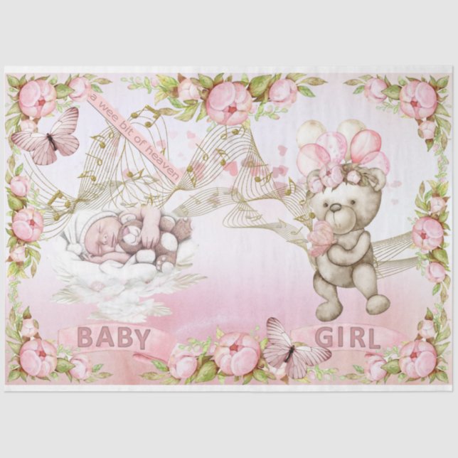 A Baby Girl Series Design 1 Tissue Paper (Front)