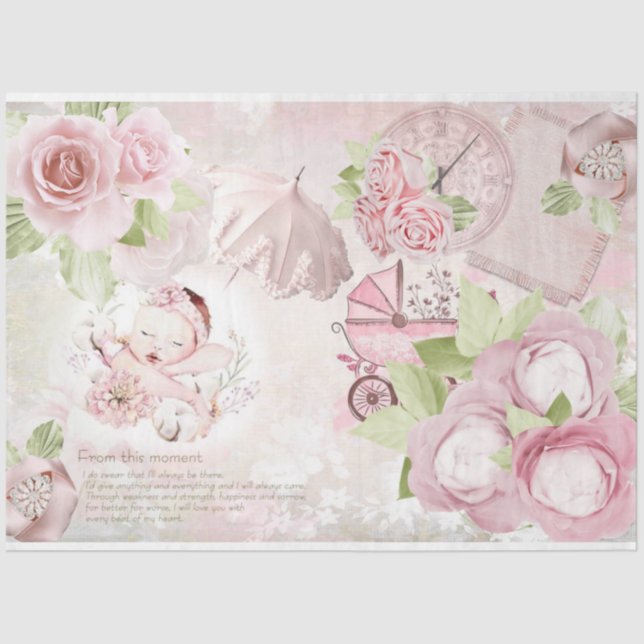 A Baby Girl Series Design 3 Tissue Paper (Front)