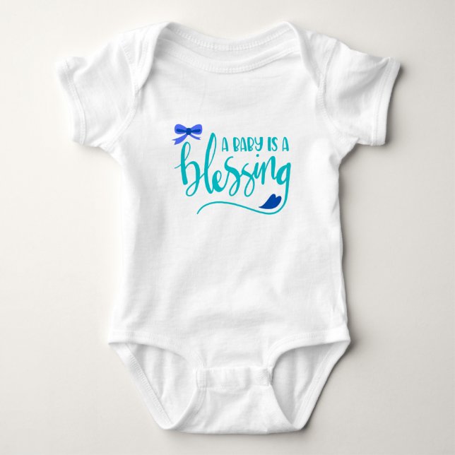 A Baby is a Blessing, Boy Baby  Bodysuit (Front)