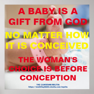 A Baby is a gift from GOD Poster
