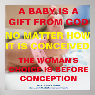 A Baby is a gift from GOD Poster