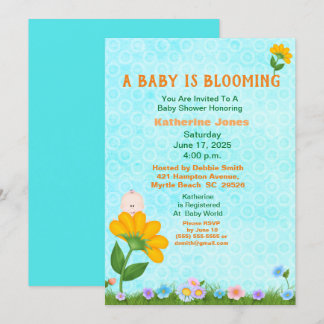 A Baby Is Blooming Flower Baby Shower Invitation