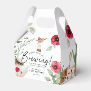 'A Baby is Brewing' Animal Tea Party Baby Shower Favour Box