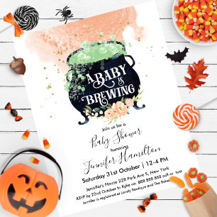 a baby is brewing Baby Shower Budget Invitation