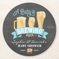 A Baby Is Brewing Baby Shower Coasters