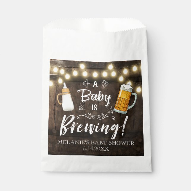 A Baby Is Brewing Baby Shower  Favour Bags (Front)