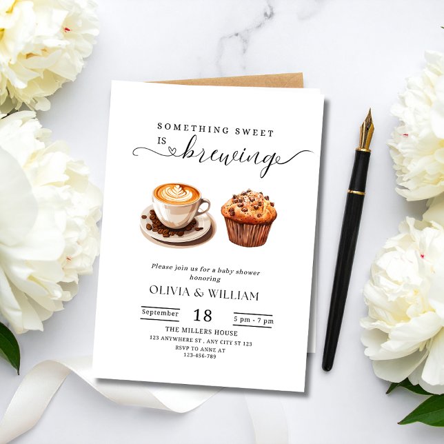 A Baby Is Brewing Baby Shower Gender Neutral Invitation (Creator Uploaded)