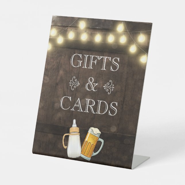 A Baby Is Brewing Baby Shower Gifts and Cards  Pedestal Sign (Front)