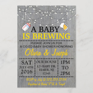 A BABY is BREWING Baby Shower Invitation
