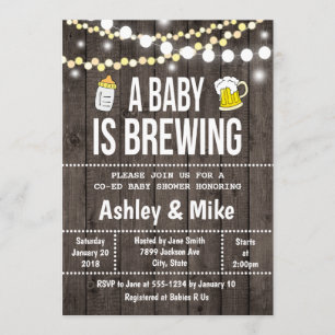A Baby is Brewing - Baby Shower Invitation