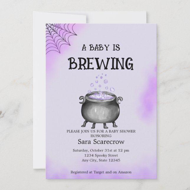 A Baby is Brewing Baby Shower Invitation  (Front)