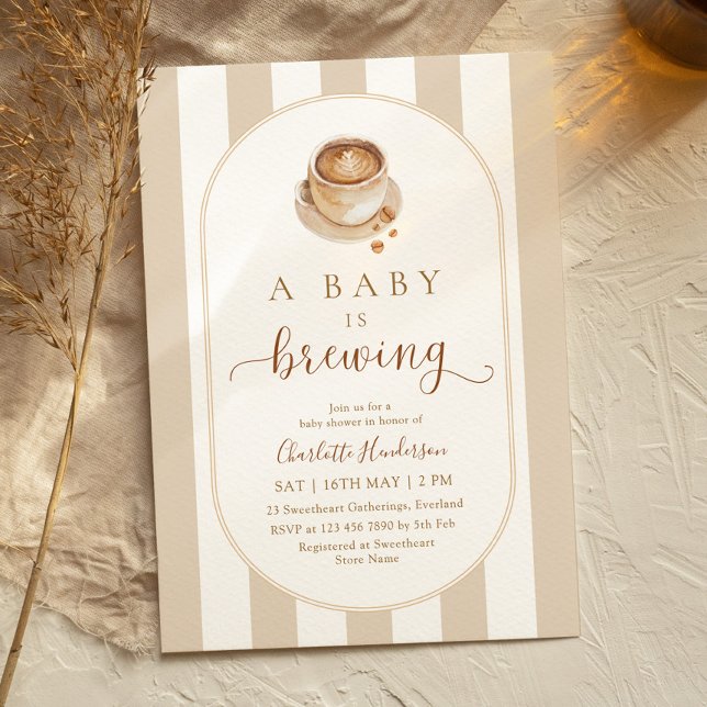 A Baby is Brewing Baby Shower Invitation (Creator Uploaded)