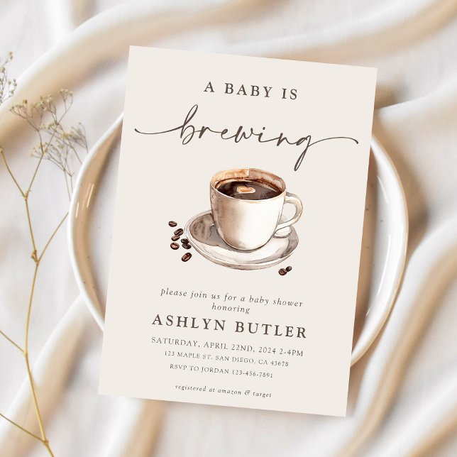 A Baby is Brewing Baby Shower Invitation (Creator Uploaded)