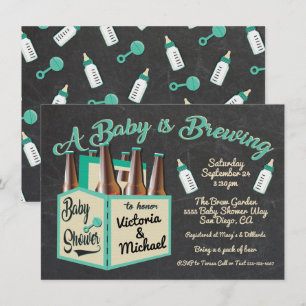 A Baby is Brewing Baby Shower Invitations