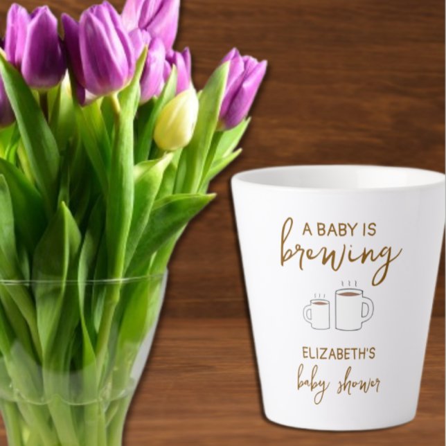 A Baby Is Brewing Baby Shower Latte Mug (Creator Uploaded)