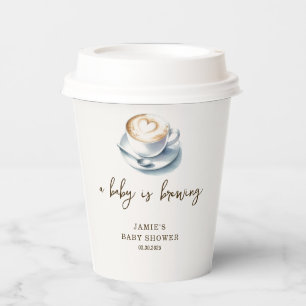 A Baby is Brewing Baby Shower Paper Cups
