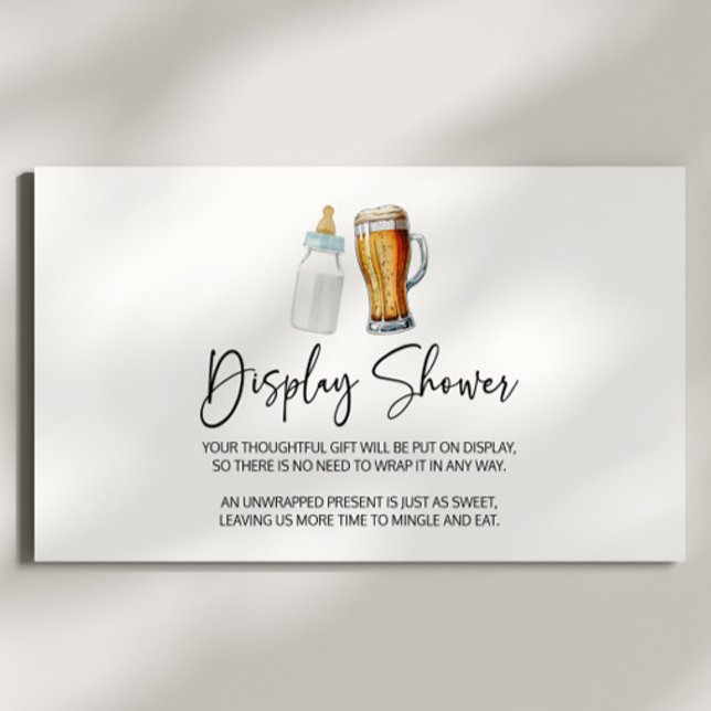 A Baby Is Brewing Beer Baby Shower Display Shower Enclosure Card (Creator Uploaded)