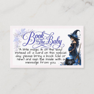 A Baby is Brewing blue Halloween Baby Shower Enclosure Card