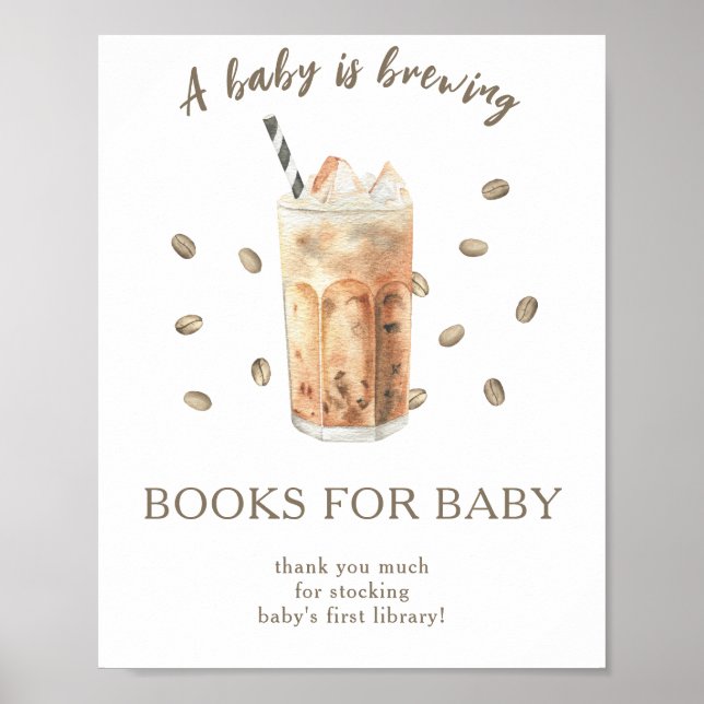A baby is brewing Books for baby Poster (Front)