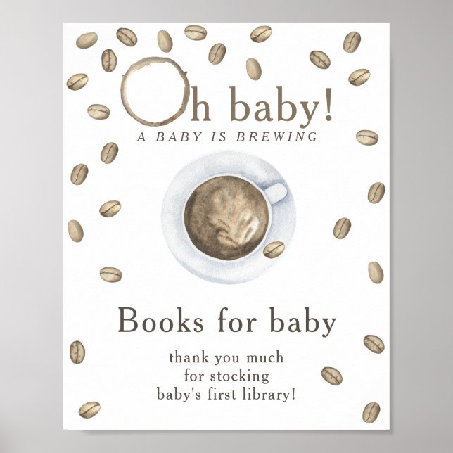 A baby is brewing Books for baby Poster (Front)