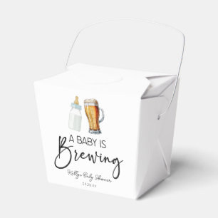 A Baby Is Brewing Bottle Beer Glass Baby Shower Favour Box