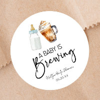 A Baby Is Brewing Bottle Coffee Glass Baby Shower