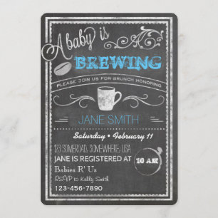 A Baby is Brewing (Boy)! Invitation