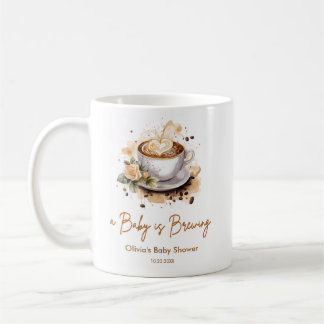 A Baby is Brewing Brown Coffee Baby Shower Mug