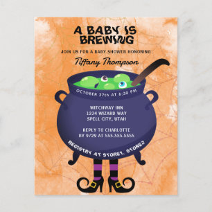A Baby is Brewing Budget Halloween Baby Shower