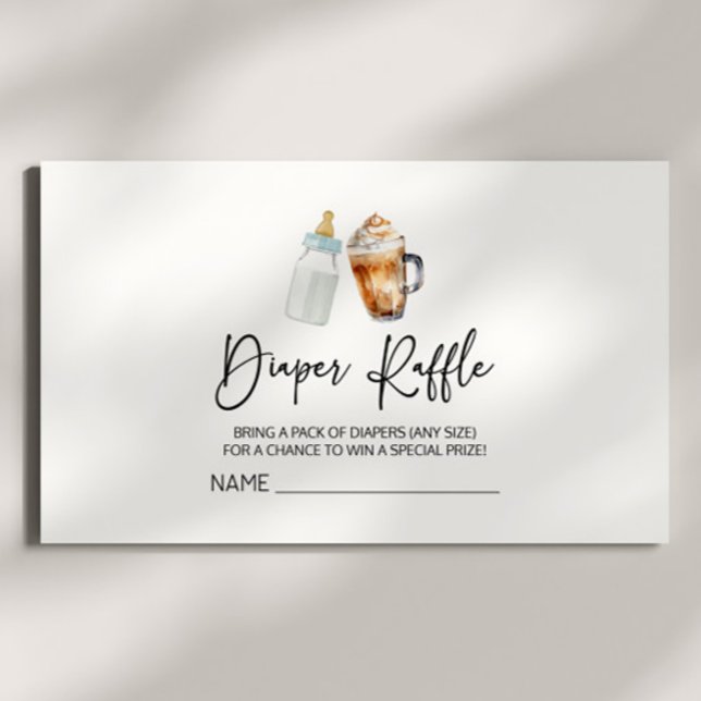 A Baby Is Brewing Coffee Baby Shower Diaper Raffle Enclosure Card (Creator Uploaded)