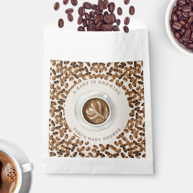 A Baby Is Brewing Coffee Baby Shower Favour Bags (Creator Uploaded)
