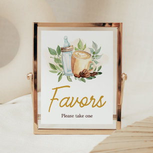 A Baby is Brewing Coffee Baby Shower Favours Poster