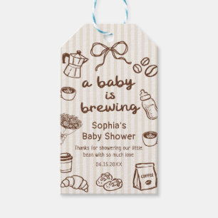 A Baby is Brewing Coffee Baby Shower Gift Tags