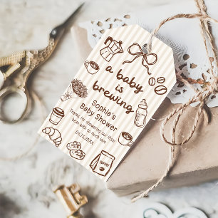 A Baby is Brewing Coffee Baby Shower Gift Tags