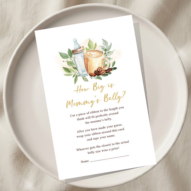 A Baby is Brewing Coffee Baby Shower How BIg Game (Creator Uploaded)