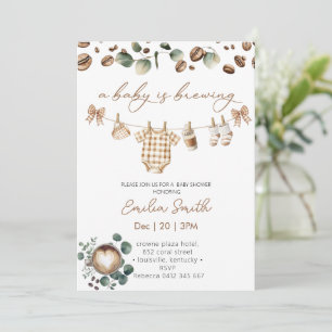 A Baby Is Brewing Coffee Baby Shower Invitation