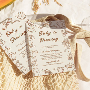 A Baby Is Brewing Coffee Baby Shower Invitation