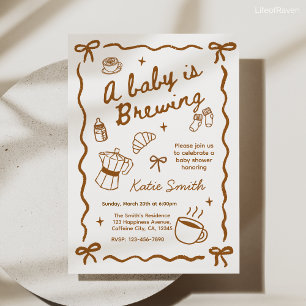 A Baby is Brewing Coffee Baby Shower Invitation