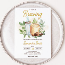 A Baby is Brewing Coffee Baby Shower Invitation