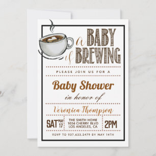 A Baby is Brewing Coffee Baby Shower Invitation