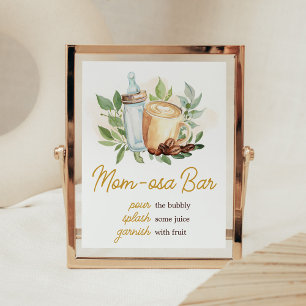 A Baby is Brewing Coffee Baby Shower Mom Osa Bar Poster