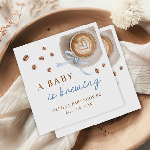 A Baby is Brewing Coffee Baby Shower Napkin